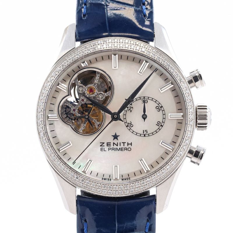 【中古】ZENITH EL PRIMERO CHRONOMASTER OPEN LADY ゼニス エル・プリメロ クロノマスター オープン レディ 16.2150.4062/81.C754