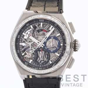 【中古】ZENITH DEFY EL PRIMERO 21 TITANIUM BUCKET DIAMOND BEZEL ゼニス デファイ エルプリメロ21 チタニウム バケットダイヤモンドベゼル 33.9000.9004/78.R582