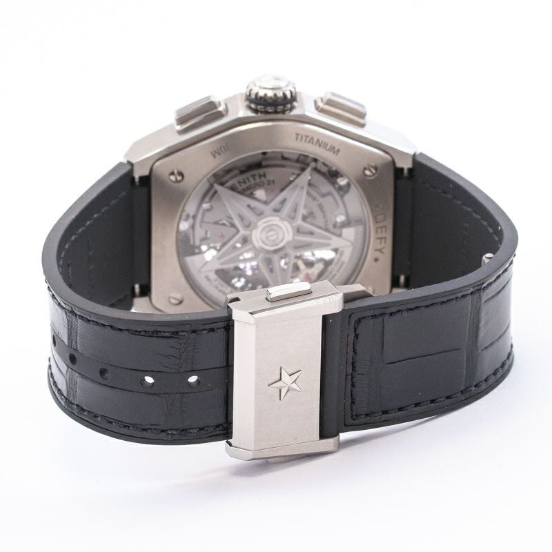 【中古】ZENITH DEFY EL PRIMERO 21 TITANIUM BUCKET DIAMOND BEZEL ゼニス デファイ エルプリメロ21 チタニウム バケットダイヤモンドベゼル 33.9000.9004/78.R582