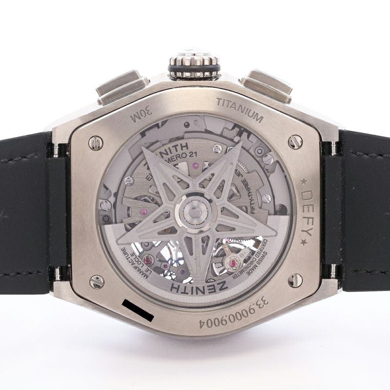 【中古】ZENITH DEFY EL PRIMERO 21 TITANIUM BUCKET DIAMOND BEZEL ゼニス デファイ エルプリメロ21 チタニウム バケットダイヤモンドベゼル 33.9000.9004/78.R582