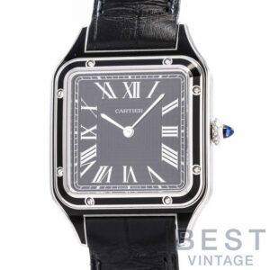 【中古】CARTIER SANTOS-DUMONT LARGE MODEL BLACK LACQUER カルティエ サントス-デュモン LM ブラックラッカー WSSA0046