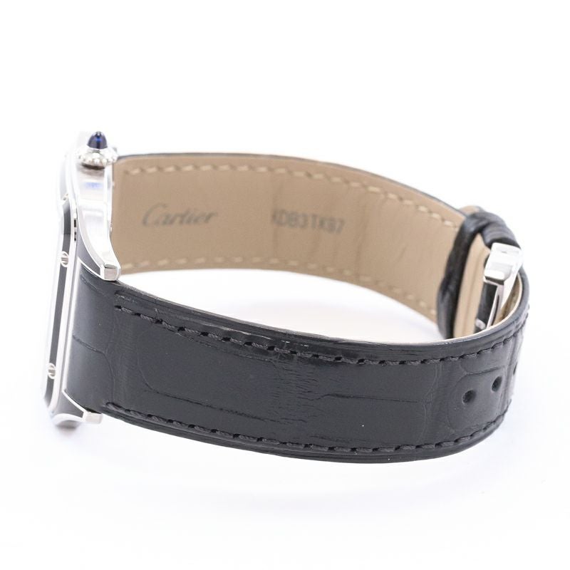 【中古】CARTIER SANTOS-DUMONT LARGE MODEL BLACK LACQUER カルティエ サントス-デュモン LM ブラックラッカー WSSA0046
