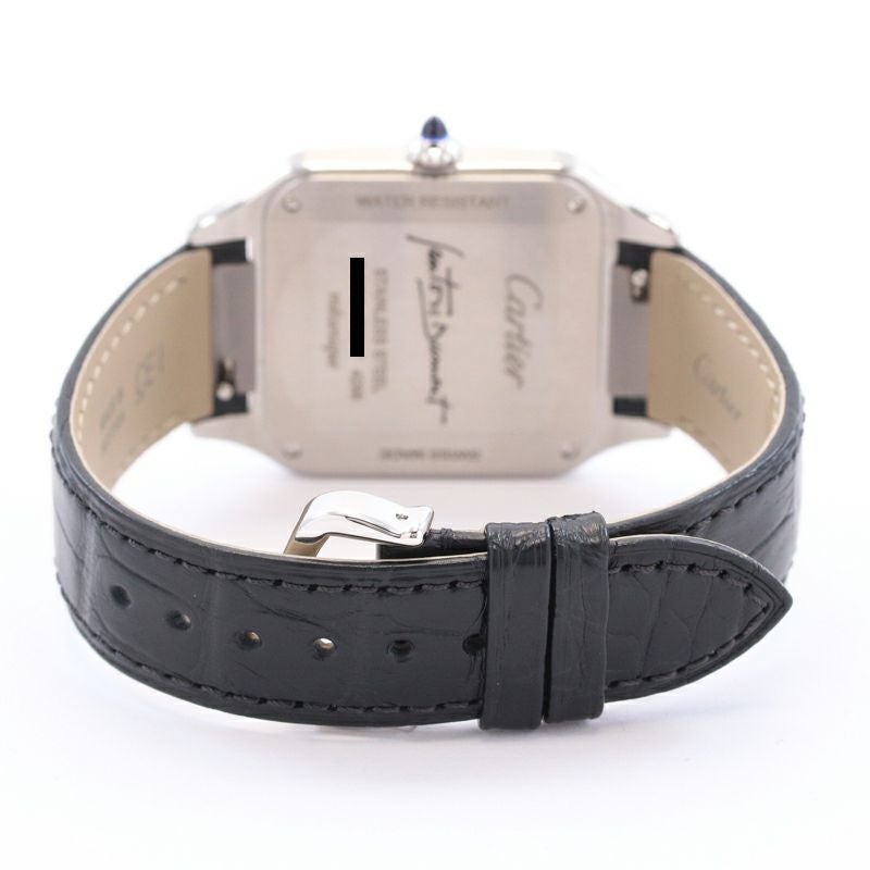 【中古】CARTIER SANTOS-DUMONT LARGE MODEL BLACK LACQUER カルティエ サントス-デュモン LM ブラックラッカー WSSA0046