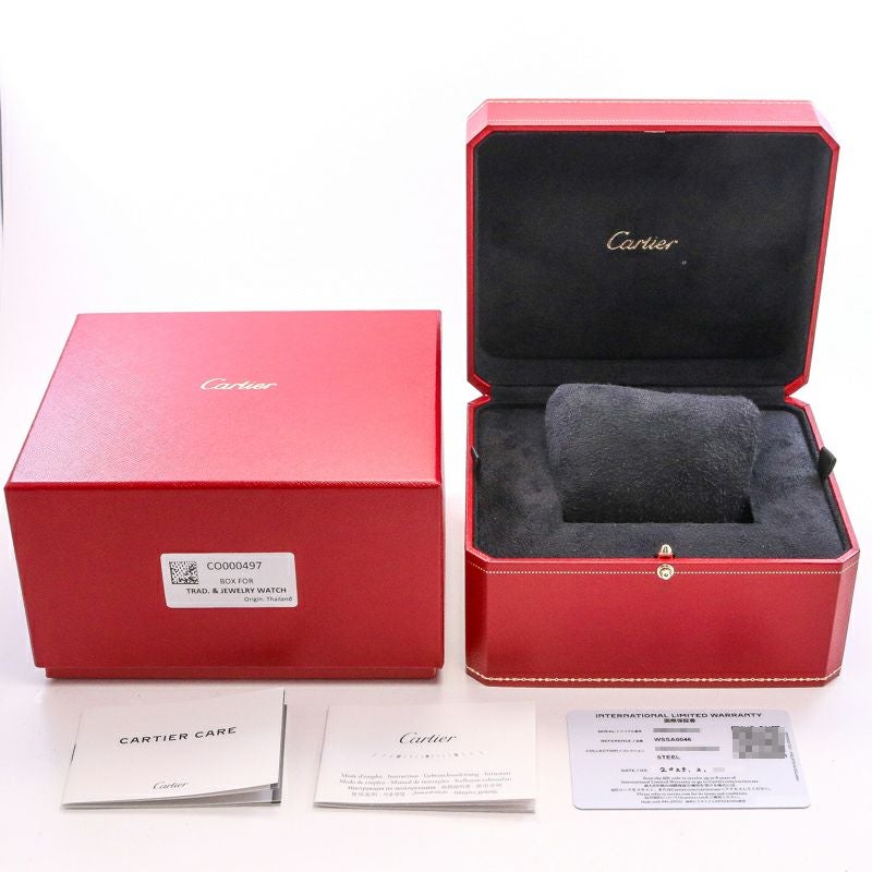 【中古】CARTIER SANTOS-DUMONT LARGE MODEL BLACK LACQUER カルティエ サントス-デュモン LM ブラックラッカー WSSA0046