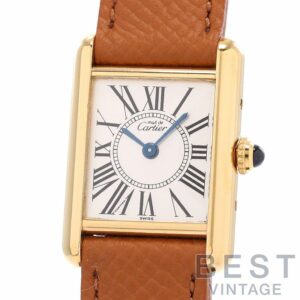 【中古】CARTIER MUST TANK SMALL MODEL VERMEIL OPALINE DIAL カルティエ マストタンク SM ヴェルメイユ オパランダイヤル W1005554