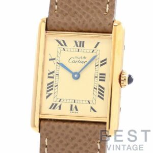 【中古】CARTIER MUST TANK LARGE MODEL VERMEIL カルティエ マストタンクLM ヴェルメイユ W1002753
