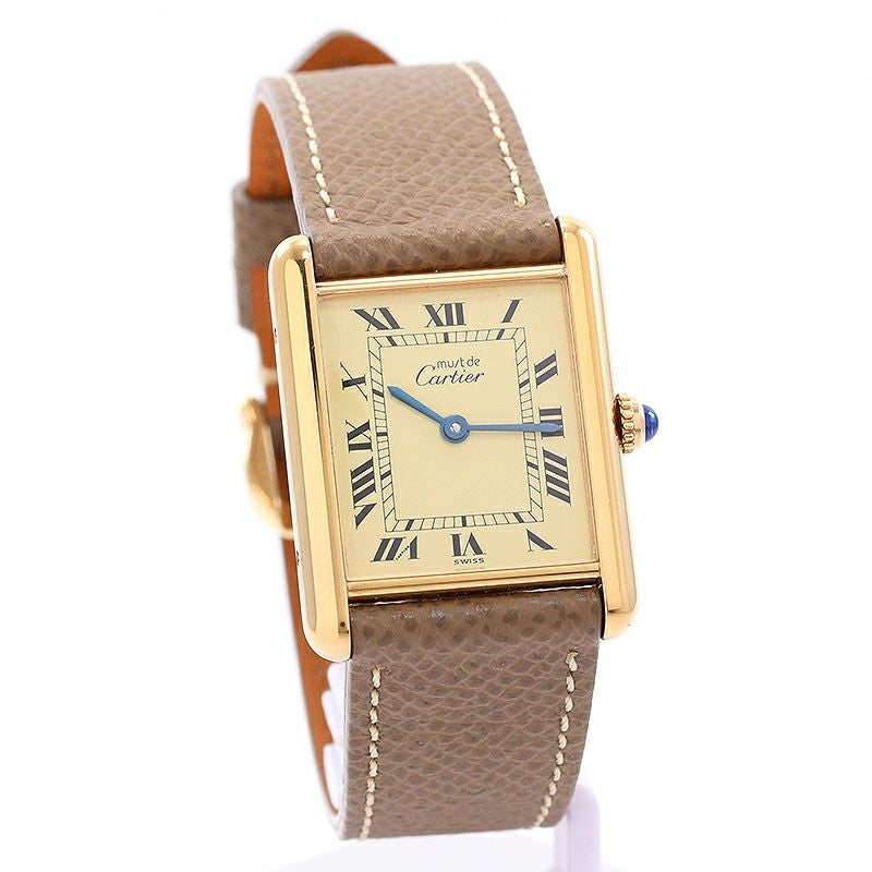 【中古】CARTIER MUST TANK LARGE MODEL VERMEIL カルティエ マストタンクLM ヴェルメイユ W1002753