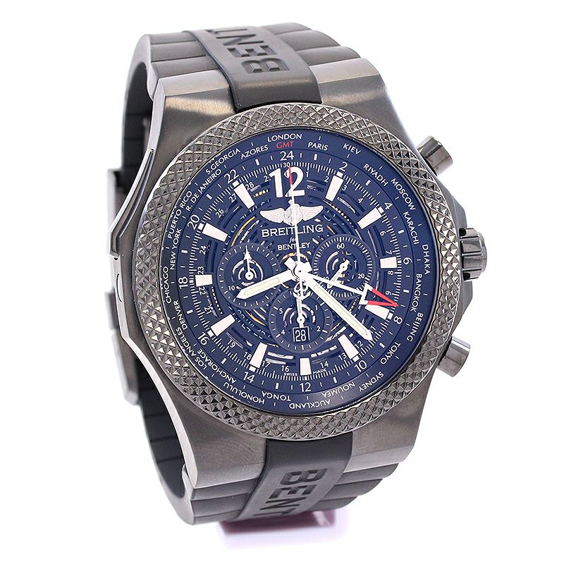 【中古】BREITLING BENTLEY GMT MIDNIGHT CARBON ブライトリング ベントレー GMT ミッドナイトカーボン M4736225/BC76/222S/M20DSA.2 (M476B76MRB)