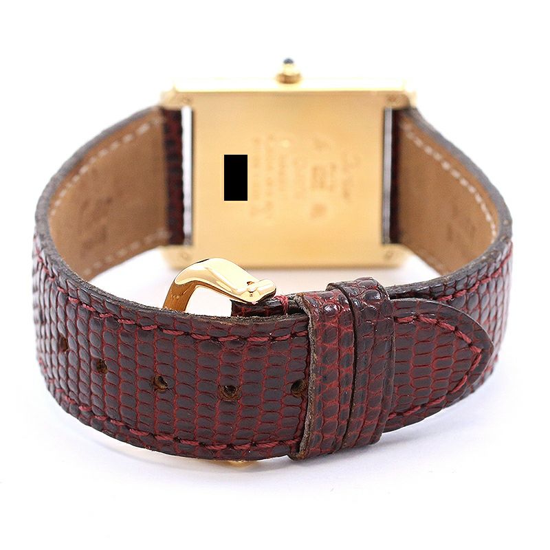 【中古】CARTIER MUST TANK LARGE MODEL VERMEIL カルティエ マストタンク LM ヴェルメイユ 83918223 (681006)