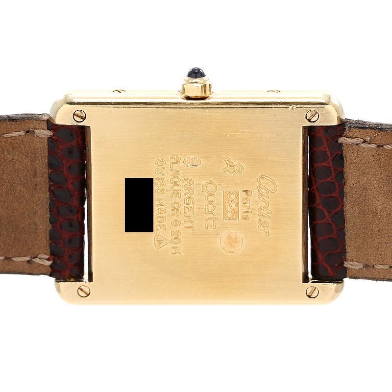 【中古】CARTIER MUST TANK LARGE MODEL VERMEIL カルティエ マストタンク LM ヴェルメイユ 83918223 (681006)