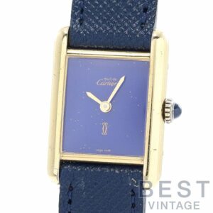 【中古】CARTIER MUST TANK SMALL MODEL VERMEIL LAPIS LAZULI DIAL カルティエ マストタンク SM ヴェルメイユ ラピスラズリダイヤル 82975413