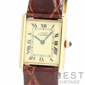 【中古】CARTIER MUST TANK LARGE MODEL VERMEIL カルティエ マストタンク LM ヴェルメイユ W1002754