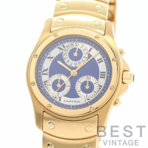 【中古】CARTIER SANTOS RONDE MEDIUM MODEL CHRONO REFLEX / SANTOS COUGAR カルティエ サントス ロンド MM クロノリフレックス / サントス クーガー W15078G1