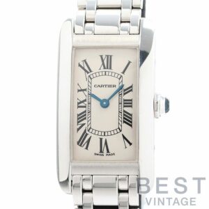 【中古】CARTIER TANK AMERICAINE SMALL MODEL カルティエ タンク アメリカン SM W26019L1