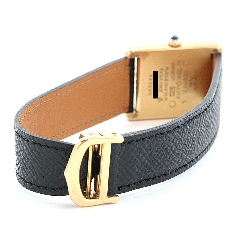 【中古】CARTIER MUST TANK LARGE MODEL VERMEIL TRINITY DIAL カルティエ マストタンク LM ヴェルメイユ トリニティダイヤル W1006254