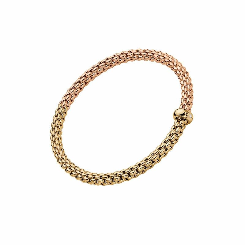 FOPE SOLO COLLECTION FLEX'IT フォッペ ソロ コレクション フレグジット ブレスレット M バイカラー メッシュチェーン 01M06B2_BB_3_XGX_00M