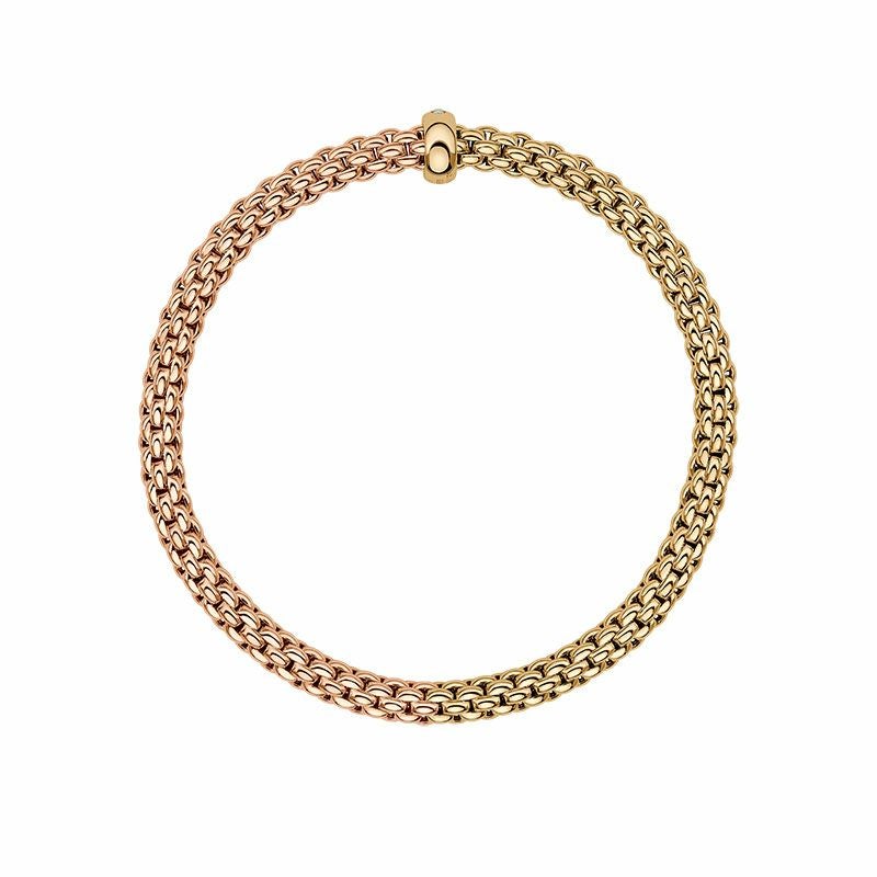 FOPE SOLO COLLECTION FLEX'IT フォッペ ソロ コレクション フレグジット ブレスレット M バイカラー メッシュチェーン 01M06B2_BB_3_XGX_00M
