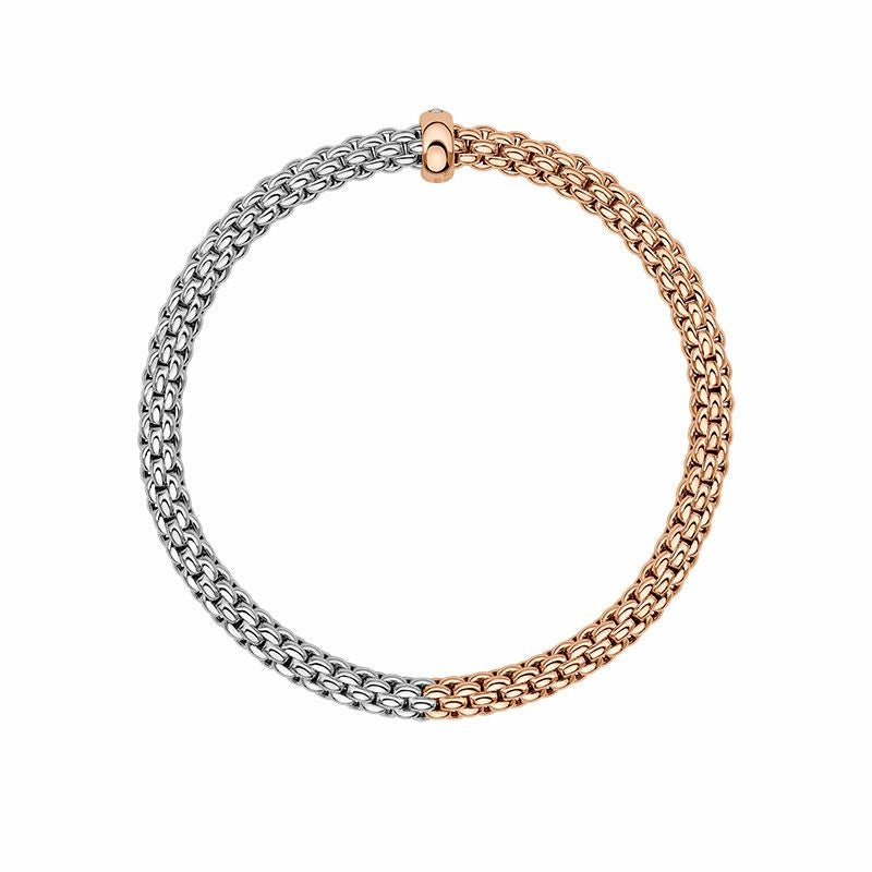FOPE SOLO COLLECTION FLEX'IT フォッペ ソロ コレクション フレグジット ブレスレット M バイカラー メッシュチェーン 01M06B2_BB_1_XRX_00M