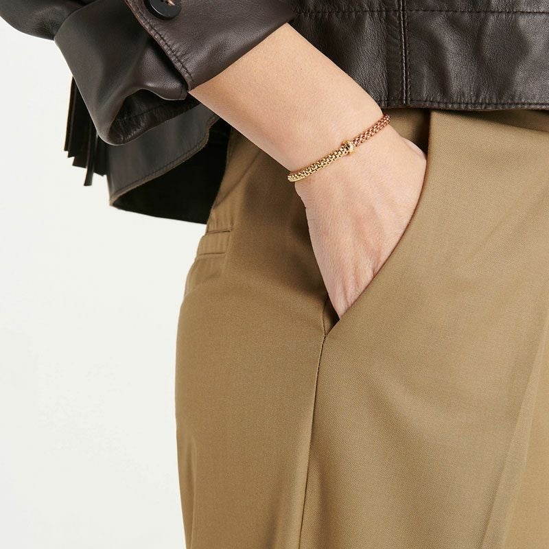 FOPE SOLO COLLECTION FLEX'IT フォッペ ソロ コレクション フレグジット ブレスレット M バイカラー メッシュチェーン 01M06B2_BB_1_XRX_00M