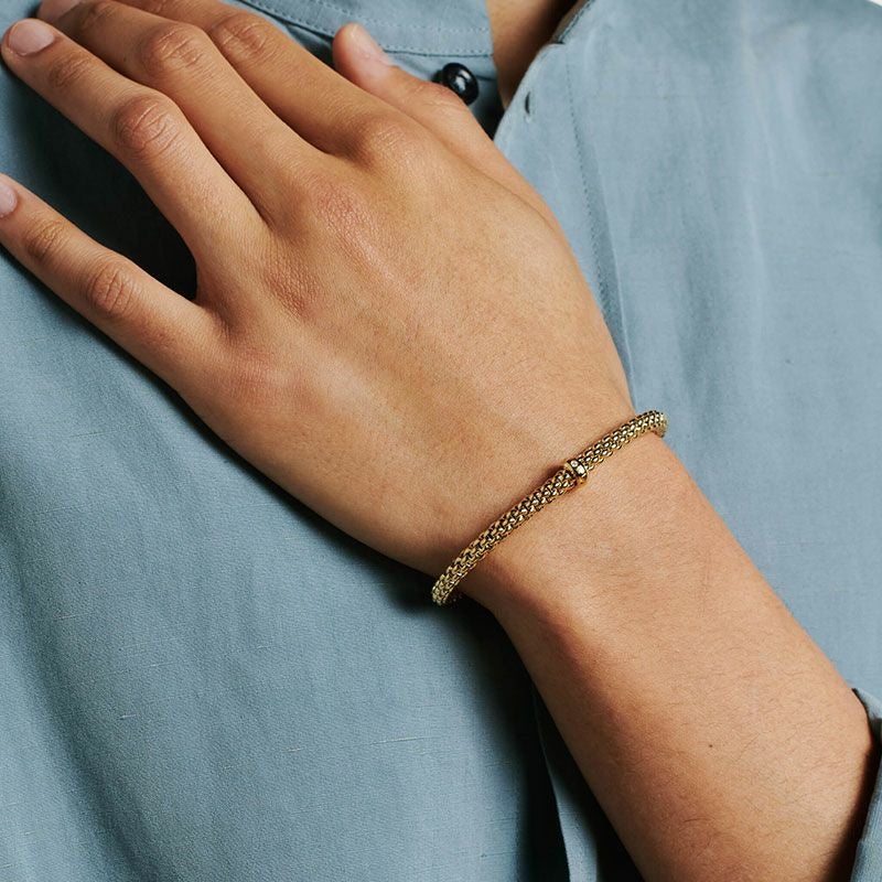 FOPE SOLO COLLECTION FLEX'IT フォッペ ソロ コレクション フレグジット ブレスレット M ホワイトダイヤモンド 01M06BX_BB_B_XBX_00M