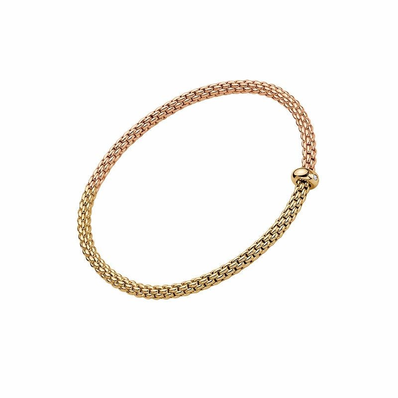 FOPE PRIMA COLLECTION FLEX'IT フォッペ プリマ コレクション フレグジット ブレスレット M バイカラー メッシュチェーン 01M08B2_BB_3_XGX_00M