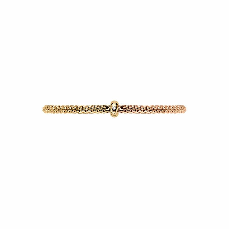 FOPE PRIMA COLLECTION FLEX'IT フォッペ プリマ コレクション フレグジット ブレスレット M バイカラー メッシュチェーン 01M08B2_BB_3_XGX_00M