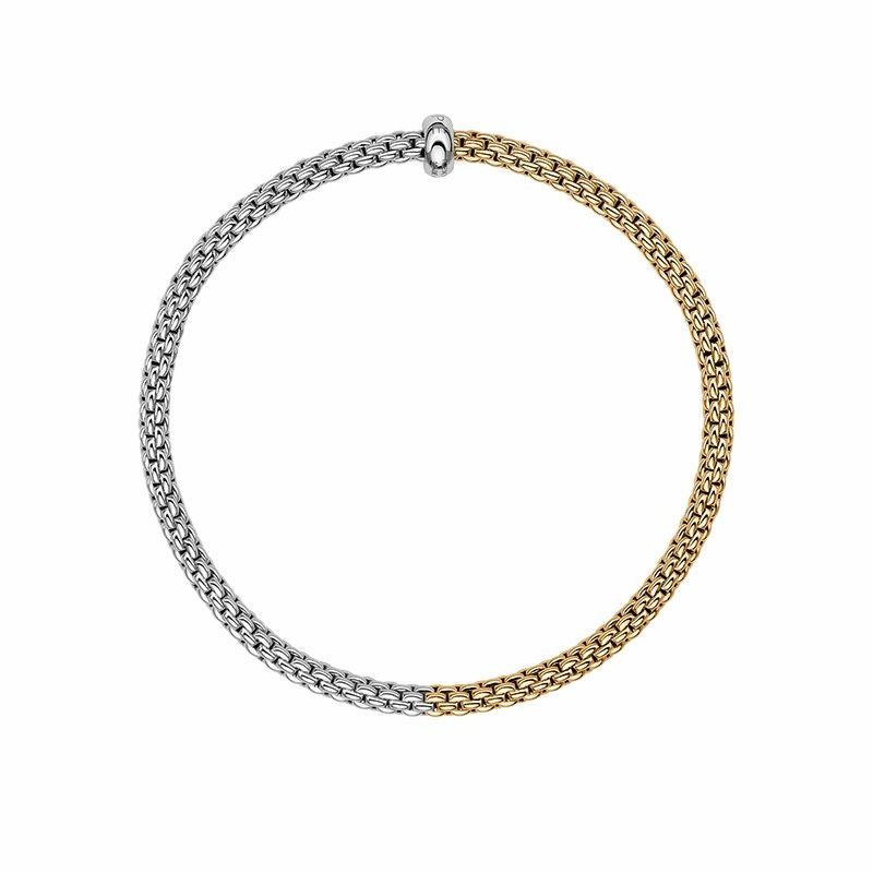 FOPE PRIMA COLLECTION FLEX'IT フォッペ プリマ コレクション フレグジット ブレスレット M バイカラー メッシュチェーン 01M08B2_BB_2_XBX_00M