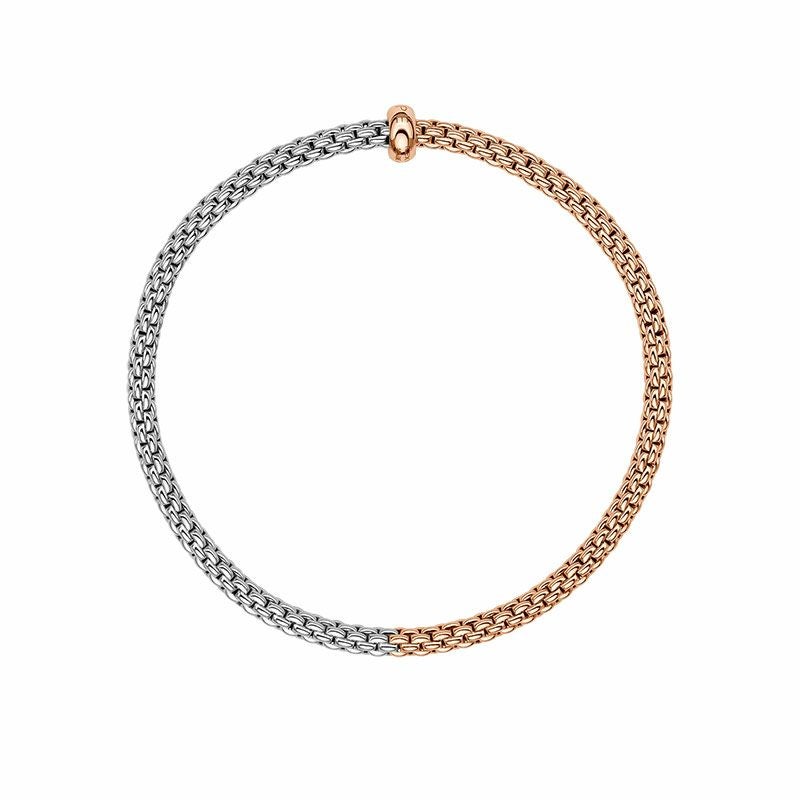 FOPE PRIMA COLLECTION FLEX'IT フォッペ プリマ コレクション フレグジット ブレスレット M バイカラー メッシュチェーン 01M08B2_BB_1_XRX_00M