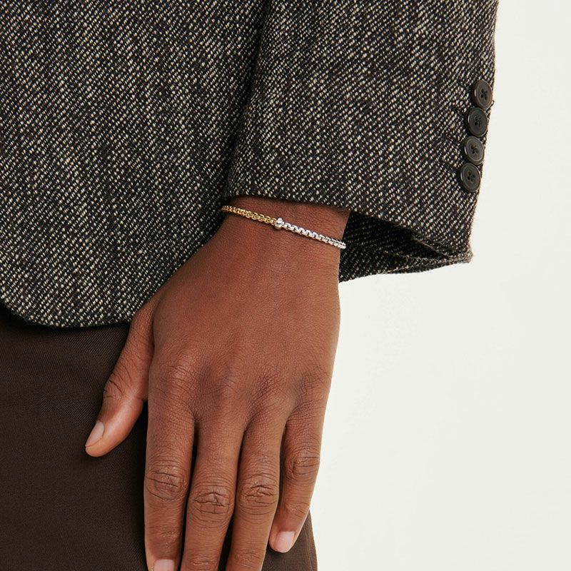 FOPE EKA COLLECTION FLEX'IT フォッペ エカ コレクション フレグジット ブレスレット M バイカラー メッシュチェーン 01M01B2_BB_1_XRX_00M