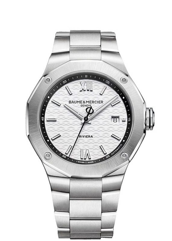 BAUME&MERCIER Riviera Date White&Black M0A10829 ボーム&メルシエ リビエラ デイト ホワイト&ブラック M0A10829