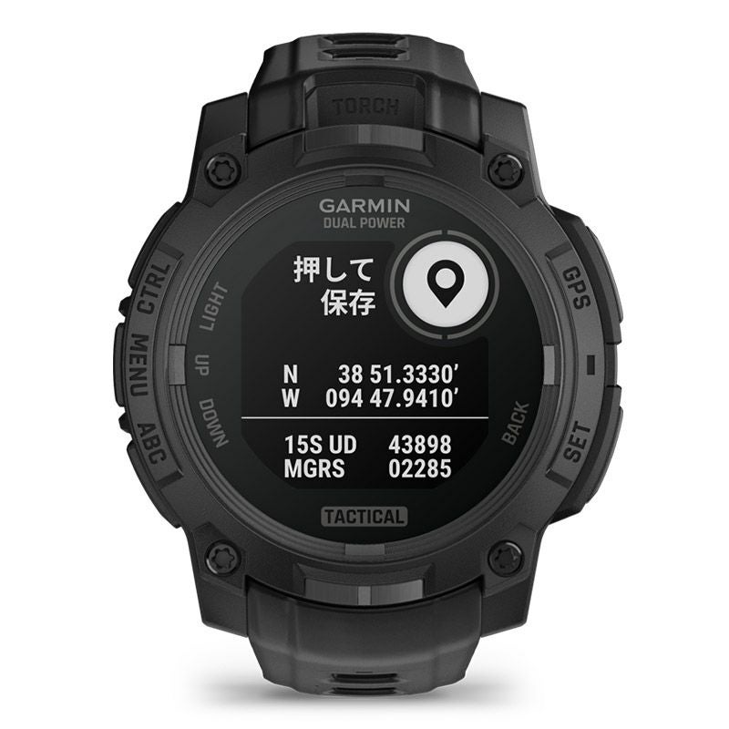 GARMIN Instinct 3 Dual Power Tactical 45mm Black ガーミン インスティンクト 3 デュアルパワー タクティカル 45mm ブラック 010-02934-80