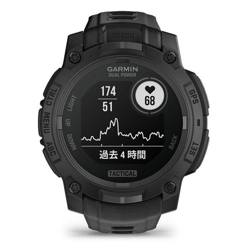 GARMIN Instinct 3 Dual Power Tactical 45mm Black ガーミン インスティンクト 3 デュアルパワー タクティカル 45mm ブラック 010-02934-80