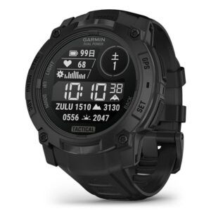 GARMIN Instinct 3 Dual Power Tactical 50mm Black ガーミン インスティンクト 3 デュアルパワー タクティカル 50mm ブラック 010-02935-80
