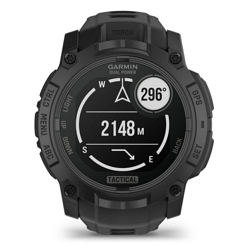GARMIN Instinct 3 Dual Power Tactical 50mm Black ガーミン インスティンクト 3 デュアルパワー タクティカル 50mm ブラック 010-02935-80