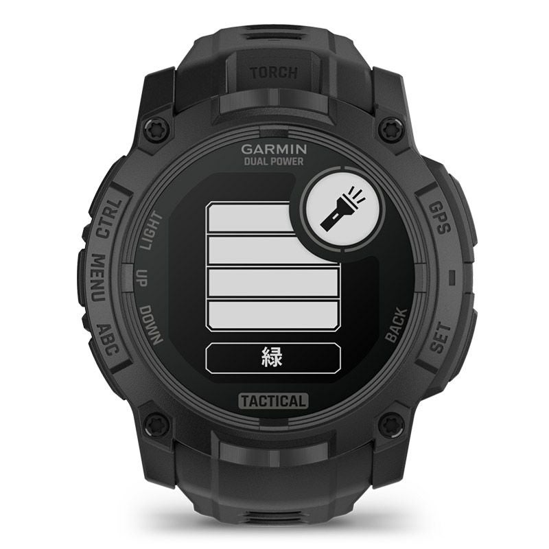 GARMIN Instinct 3 Dual Power Tactical 50mm Black ガーミン インスティンクト 3 デュアルパワー タクティカル 50mm ブラック 010-02935-80