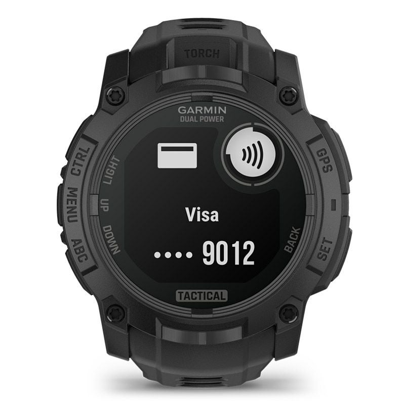 GARMIN Instinct 3 Dual Power Tactical 50mm Black ガーミン インスティンクト 3 デュアルパワー タクティカル 50mm ブラック 010-02935-80