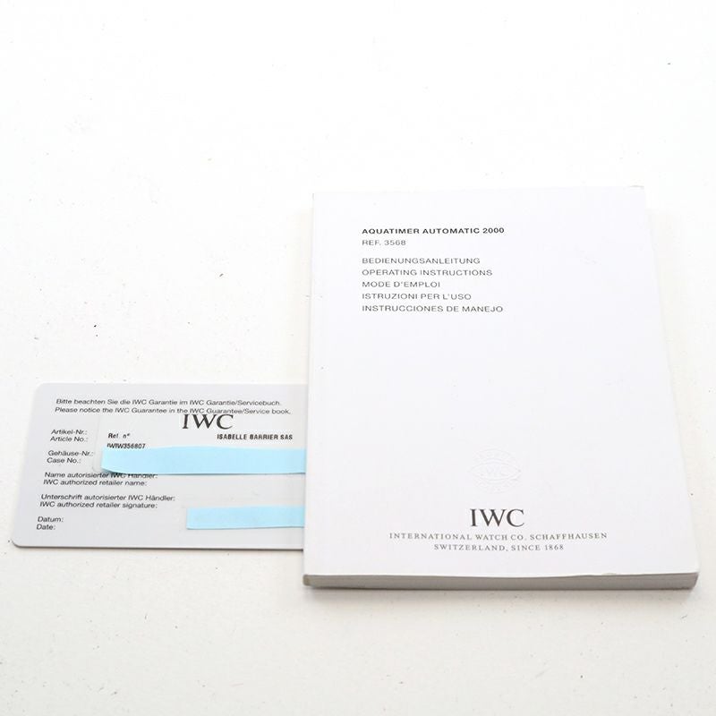【中古】IWC AQUATIMER AUTOMATIC 2000 IWC アクアタイマー・オートマティック 2000 IW356807