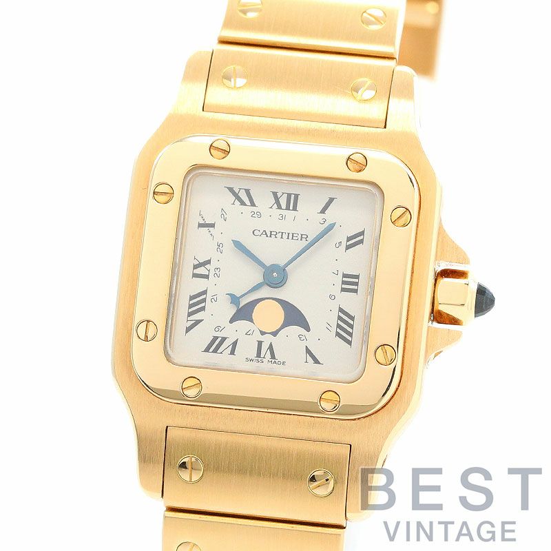 【中古】CARTIER SANTOS GALBEE SMALL MODEL MOONPHASE カルティエ サントス ガルベ SM ムーンフェイズ W20006C5