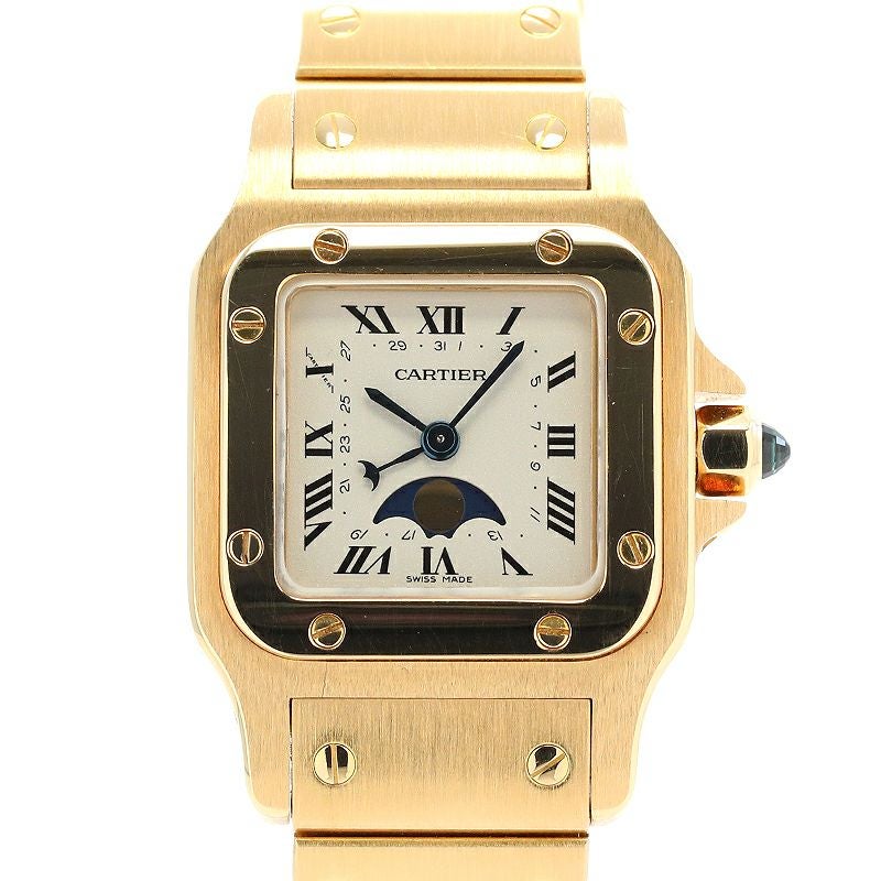 【中古】CARTIER SANTOS GALBEE SMALL MODEL MOONPHASE カルティエ サントス ガルベ SM ムーンフェイズ W20006C5