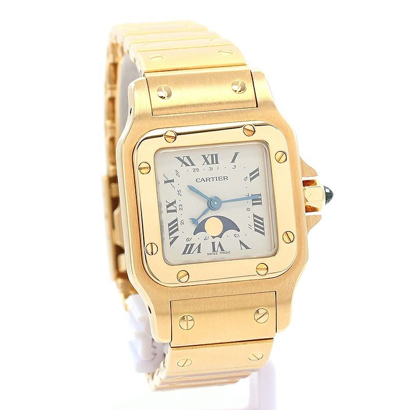 【中古】CARTIER SANTOS GALBEE SMALL MODEL MOONPHASE カルティエ サントス ガルベ SM ムーンフェイズ W20006C5