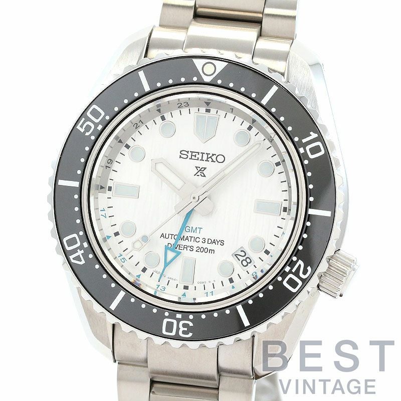 【中古】SEIKO PROSPEX SAVE THE OCEAN LIMITED EDITION セイコー プロスペックス 1968 メカニカルダイバーズ 現代デザイン GMT 限定モデル SBEJ019 (6R54-00E0)