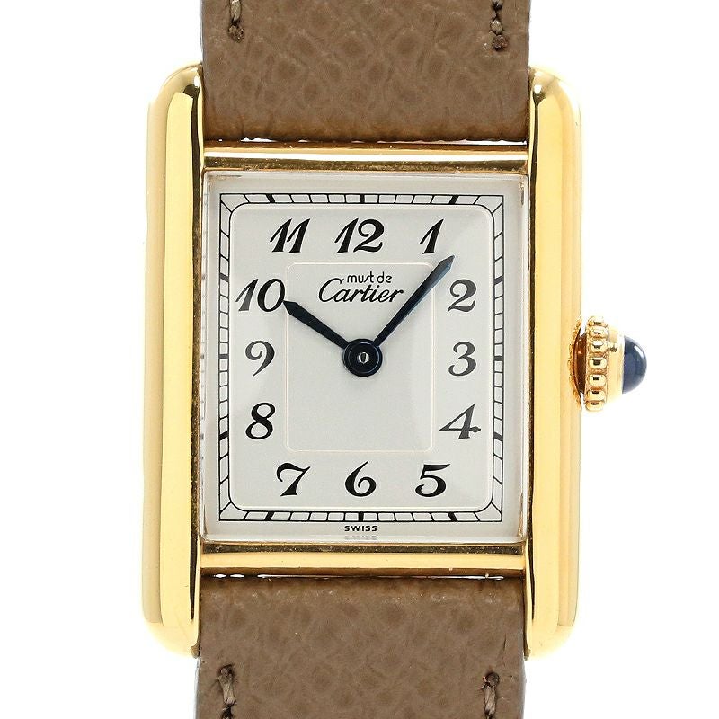 【中古】CARTIER MUST TANK SMALL MODEL VERMEIL カルティエ マストタンク SM ヴェルメイユ W1002954