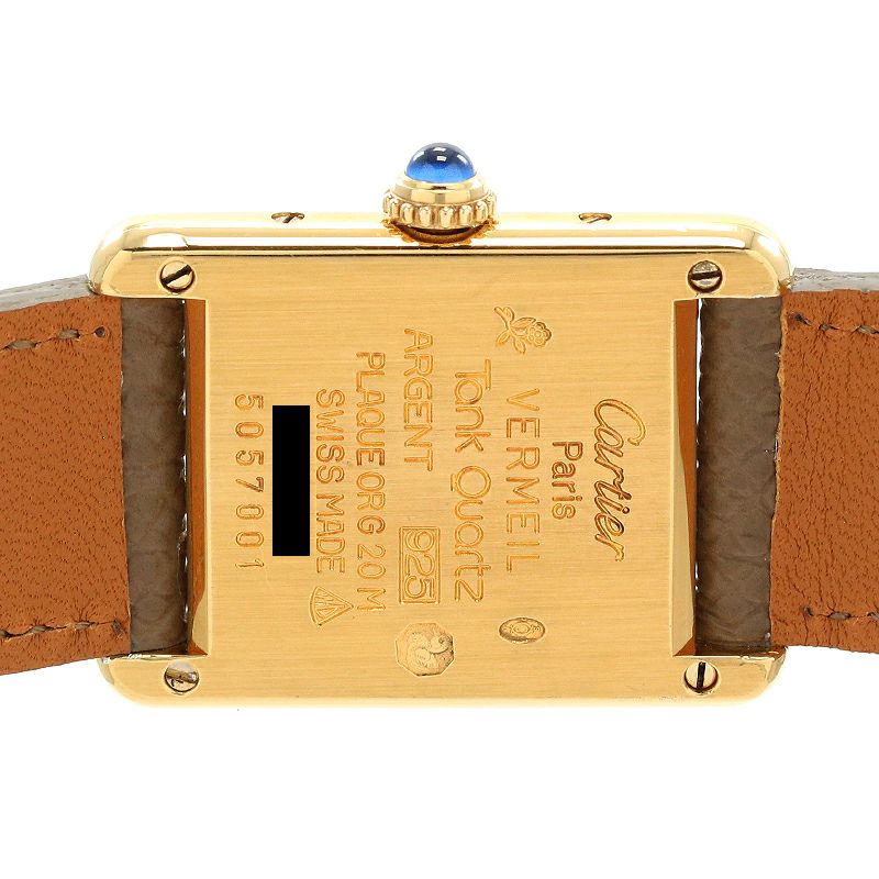 【中古】CARTIER MUST TANK SMALL MODEL VERMEIL カルティエ マストタンク SM ヴェルメイユ W1002954