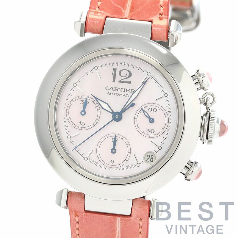 【中古】CARTIER PASHA C DE CARTIER 36MM CHRONOGRAPH 2003 CHRISTMAS EDITION カルティエ パシャ C ドゥ カルティエ 36MM クロノグラフ 2003年クリスマス限定 W3106599