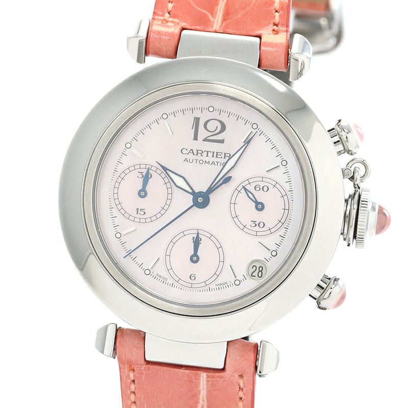 【中古】CARTIER PASHA C DE CARTIER 36MM CHRONOGRAPH 2003 CHRISTMAS EDITION カルティエ パシャ C ドゥ カルティエ 36MM クロノグラフ 2003年クリスマス限定 W3106599