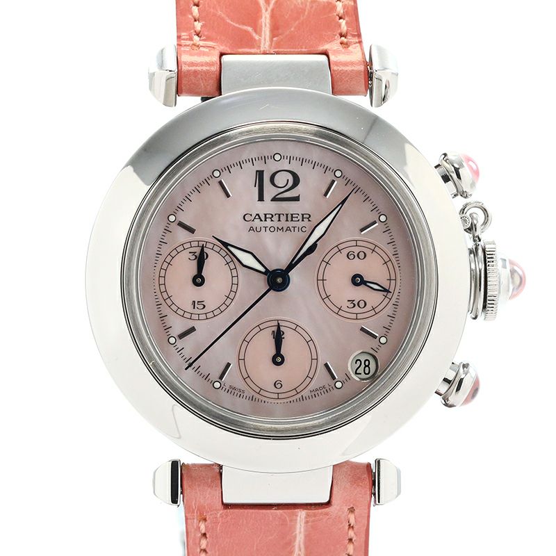 【中古】CARTIER PASHA C DE CARTIER 36MM CHRONOGRAPH 2003 CHRISTMAS EDITION カルティエ パシャ C ドゥ カルティエ 36MM クロノグラフ 2003年クリスマス限定 W3106599