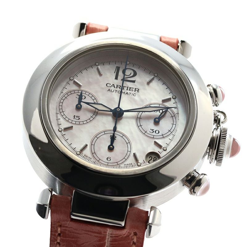 【中古】CARTIER PASHA C DE CARTIER 36MM CHRONOGRAPH 2003 CHRISTMAS EDITION カルティエ パシャ C ドゥ カルティエ 36MM クロノグラフ 2003年クリスマス限定 W3106599