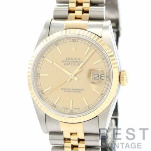 【中古】ROLEX OYSTER PERPETUAL DATEJUST 36 LINEN DIAL ロレックス オイスターパーペチュアル デイトジャスト 36 リネンダイヤル 16233