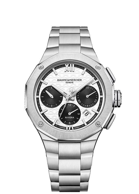 BAUME&MERCIER Riviera Chronograph White & Black ボーム&メルシエ リビエラ クロノグラフ ホワイト&ブラック M0A10827