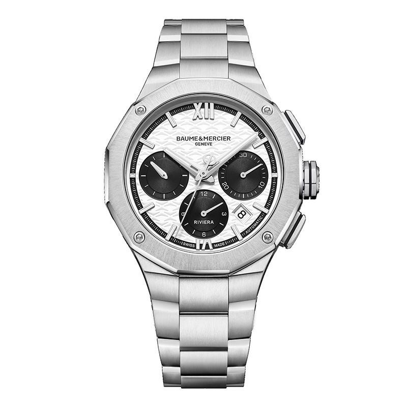 BAUME&MERCIER Riviera Chronograph White & Black ボーム&メルシエ リビエラ クロノグラフ ホワイト&ブラック M0A10827